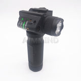 Tactical VFG Fore grip Hard light LED Flashlight with red Green Laser