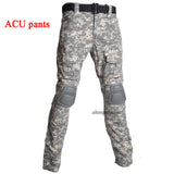 Outdoor Airsoft Paintball Clothing Military Shooting Uniform Tactical Combat Camouflage Shirts Cargo Pants Elbow Knee Pads Suits