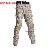 Outdoor Airsoft Paintball Clothing Military Shooting Uniform Tactical Combat Camouflage Shirts Cargo Pants Elbow Knee Pads Suits