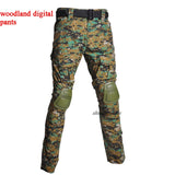 Outdoor Airsoft Paintball Clothing Military Shooting Uniform Tactical Combat Camouflage Shirts Cargo Pants Elbow Knee Pads Suits