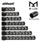 Ohhunt Slim Free Floa Handguard System 7'' 9'' 10'' 12'' 13.5'' 15'' 17'' MLOK M-LOK AR15 Handguard Fit For .223 5.56
