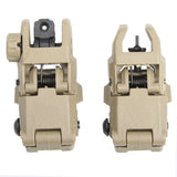 Tactical BUIS M4 AR15  AR-15 Front Rear Sight flip up Rapid Transition Backup Sight for Picatinny Rail