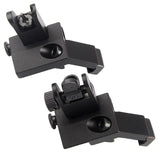 Tactical BUIS M4 AR15  AR-15 Front Rear Sight flip up Rapid Transition Backup Sight for Picatinny Rail