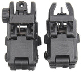 Tactical BUIS M4 AR15  AR-15 Front Rear Sight flip up Rapid Transition Backup Sight for Picatinny Rail